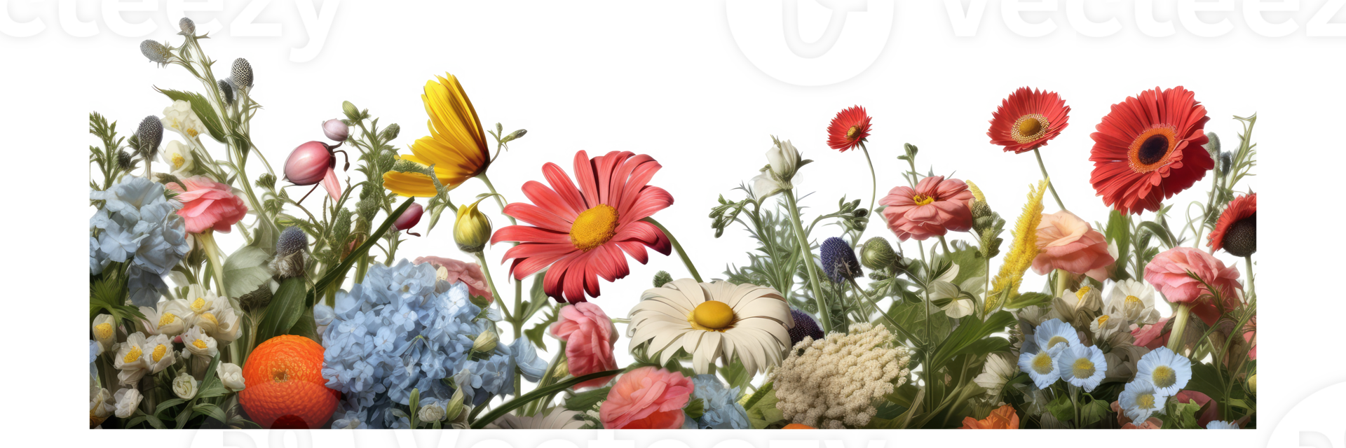 bright spring flowers . AI Generated png