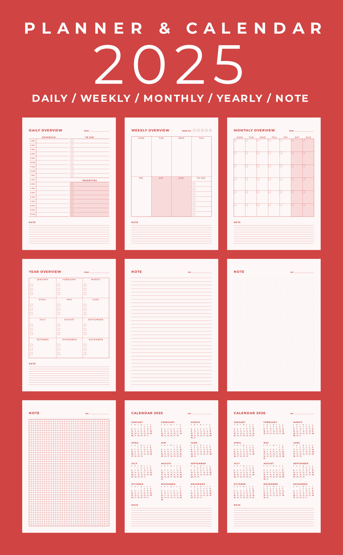 Monday Start Planner 2025 Rea Juanita