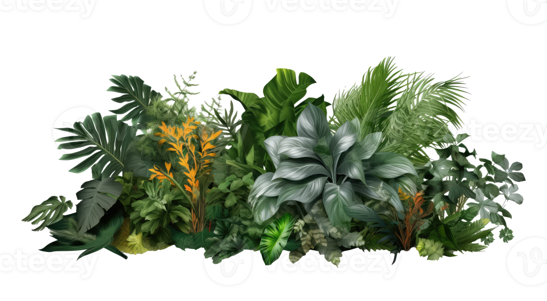Tropical Leaves Plants Bushes Natural Floral Arrangement AI tropical-leaves-plants-bushes-natural-floral-arrangement-ai