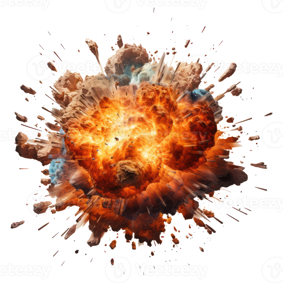 explosion fire . AI Generated png