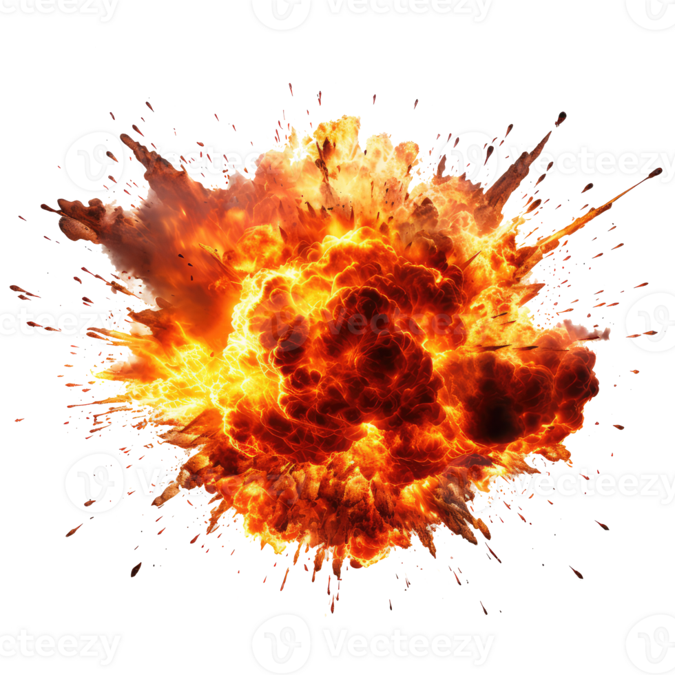 explosión fuego . ai generado png