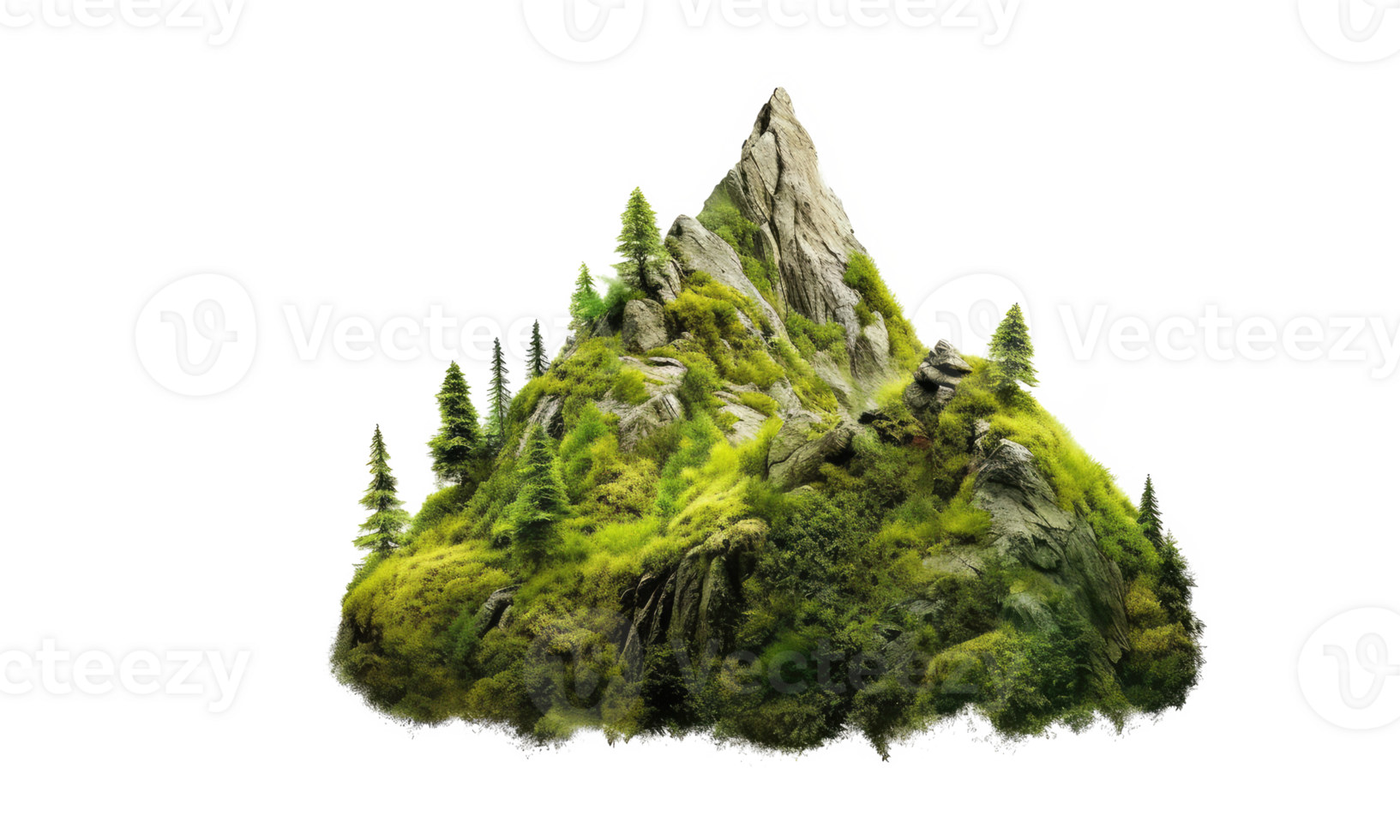 mountain green moss . AI Generated png
