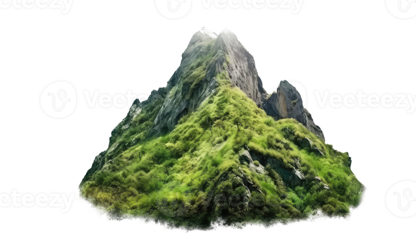 Montagne vert mousse . ai généré png