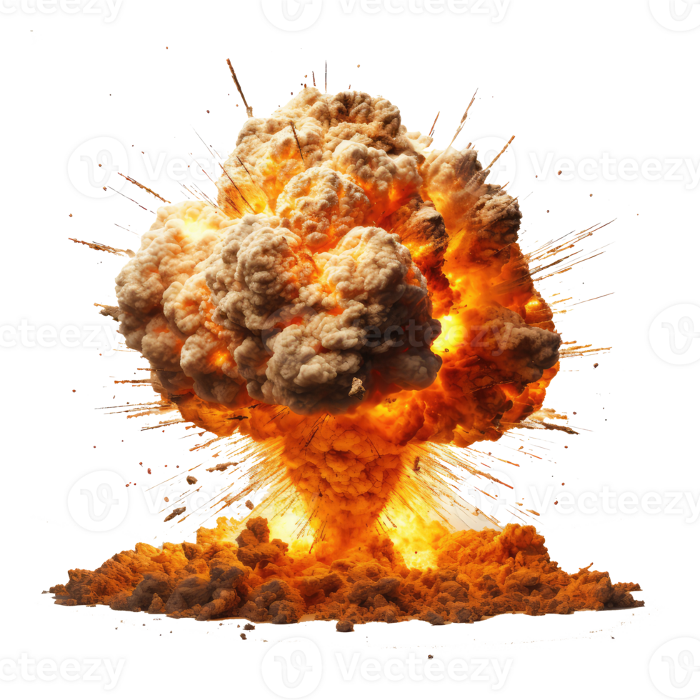 atom- bomba explosion, svamp moln . ai genererad png