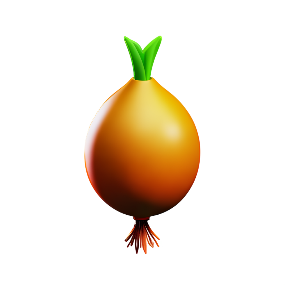 onion 3d rendering icon illustration png