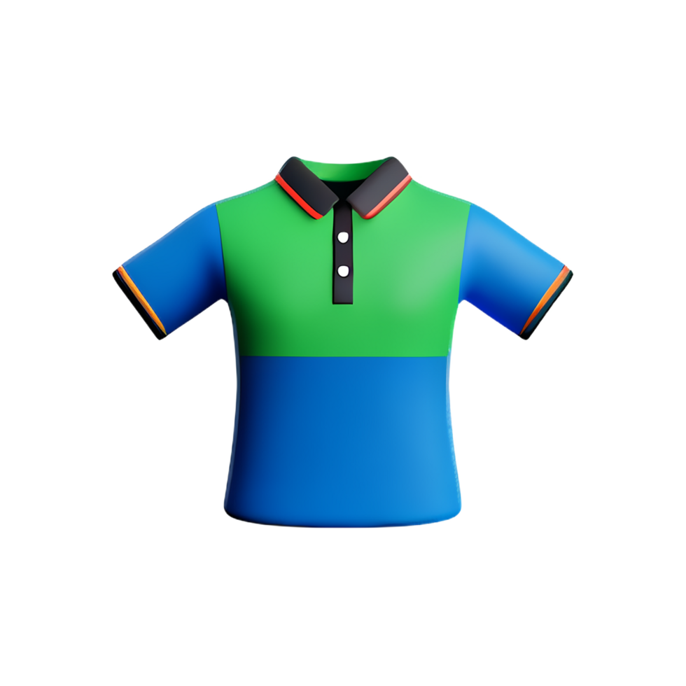 polo shirt 3d rendering icon illustration png