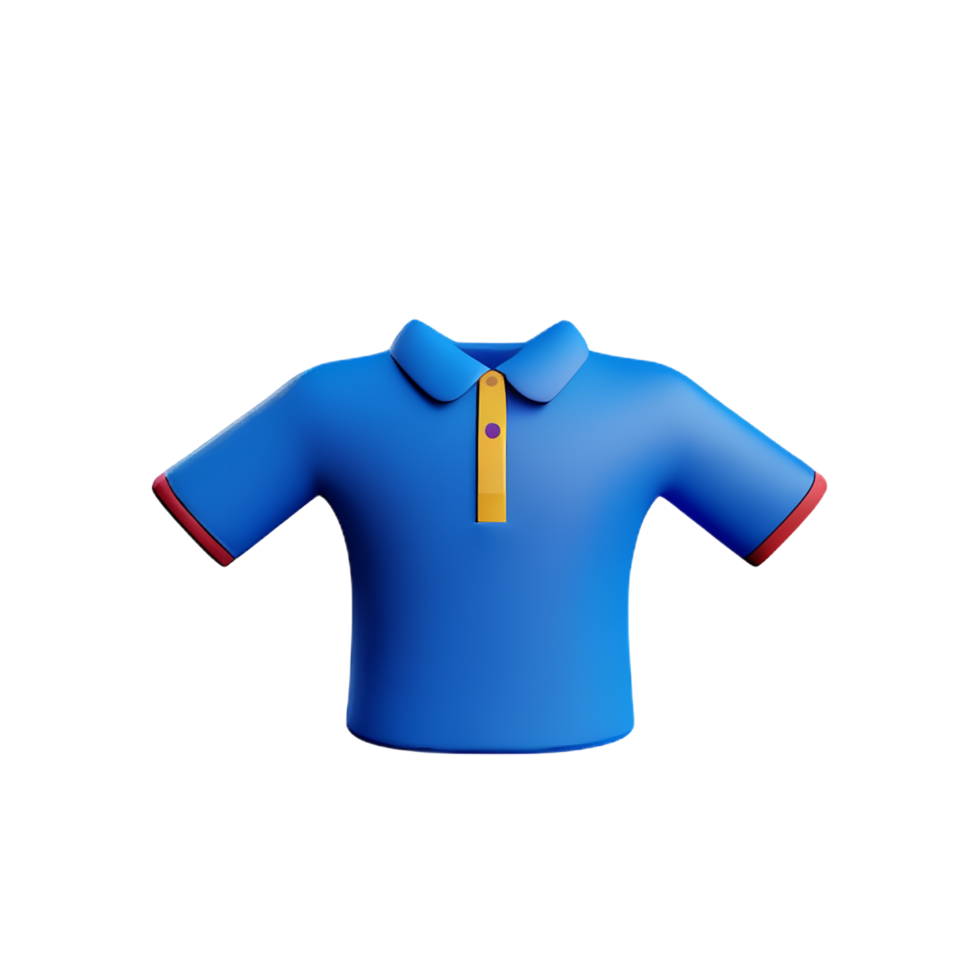 polo shirt 3d rendering icon illustration png