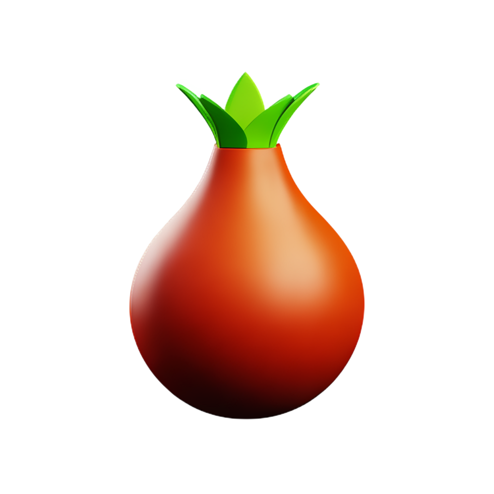onion 3d rendering icon illustration png