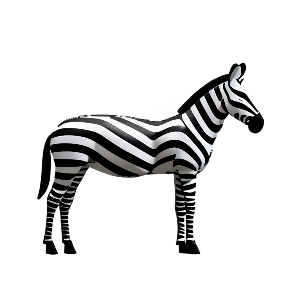 zebra 3d rendering icon illustration png