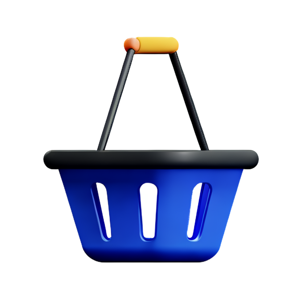 basket 3d rendering icon illustration png