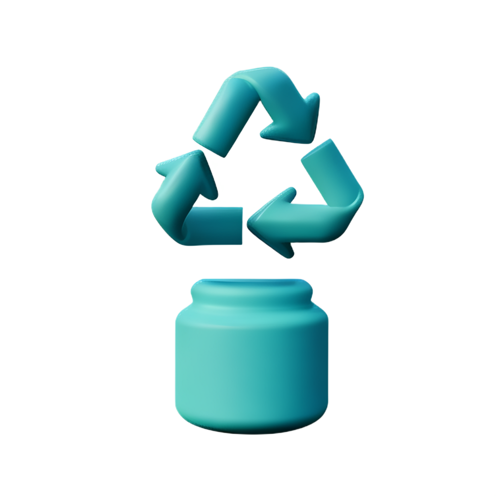 recycle 3d rendering icon illustration png