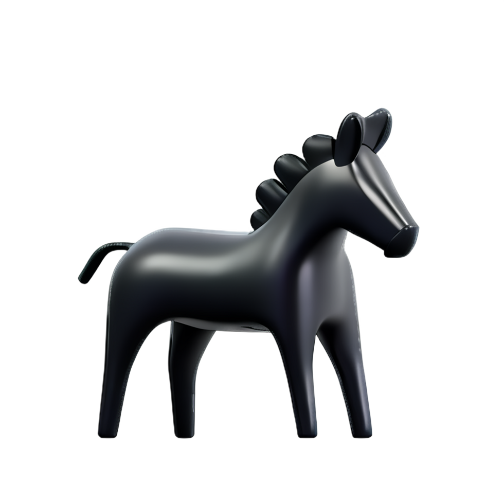 zebra 3d rendering icon illustration png