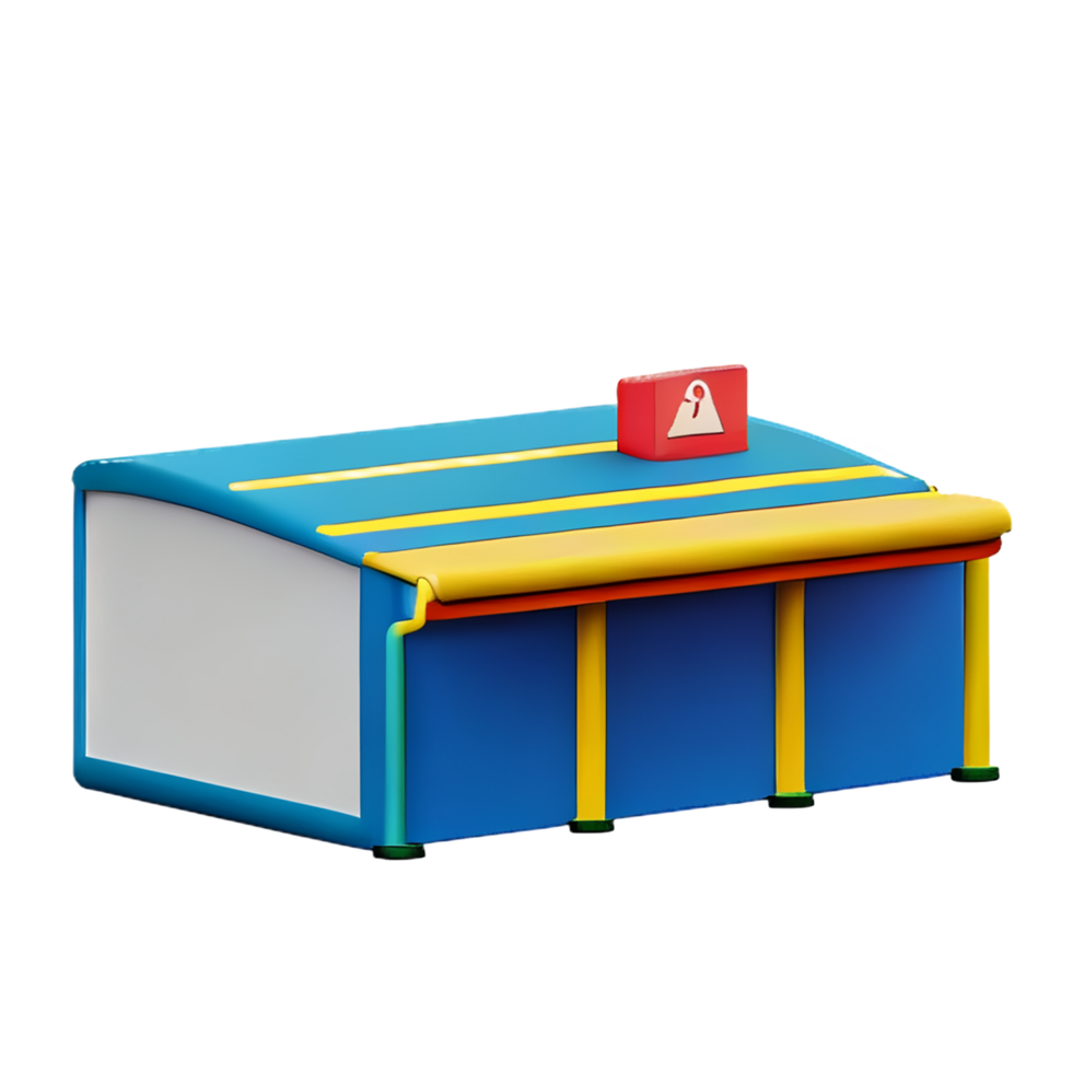 warehouse 3d rendering icon illustration png