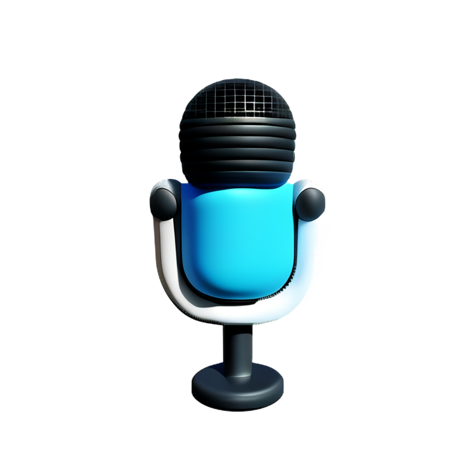 mic 3d rendering icon illustration png