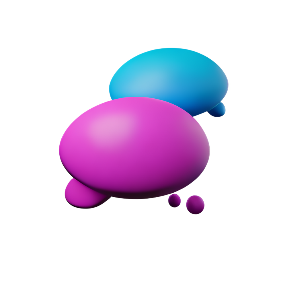 thought bubble 3d rendering icon illustration png