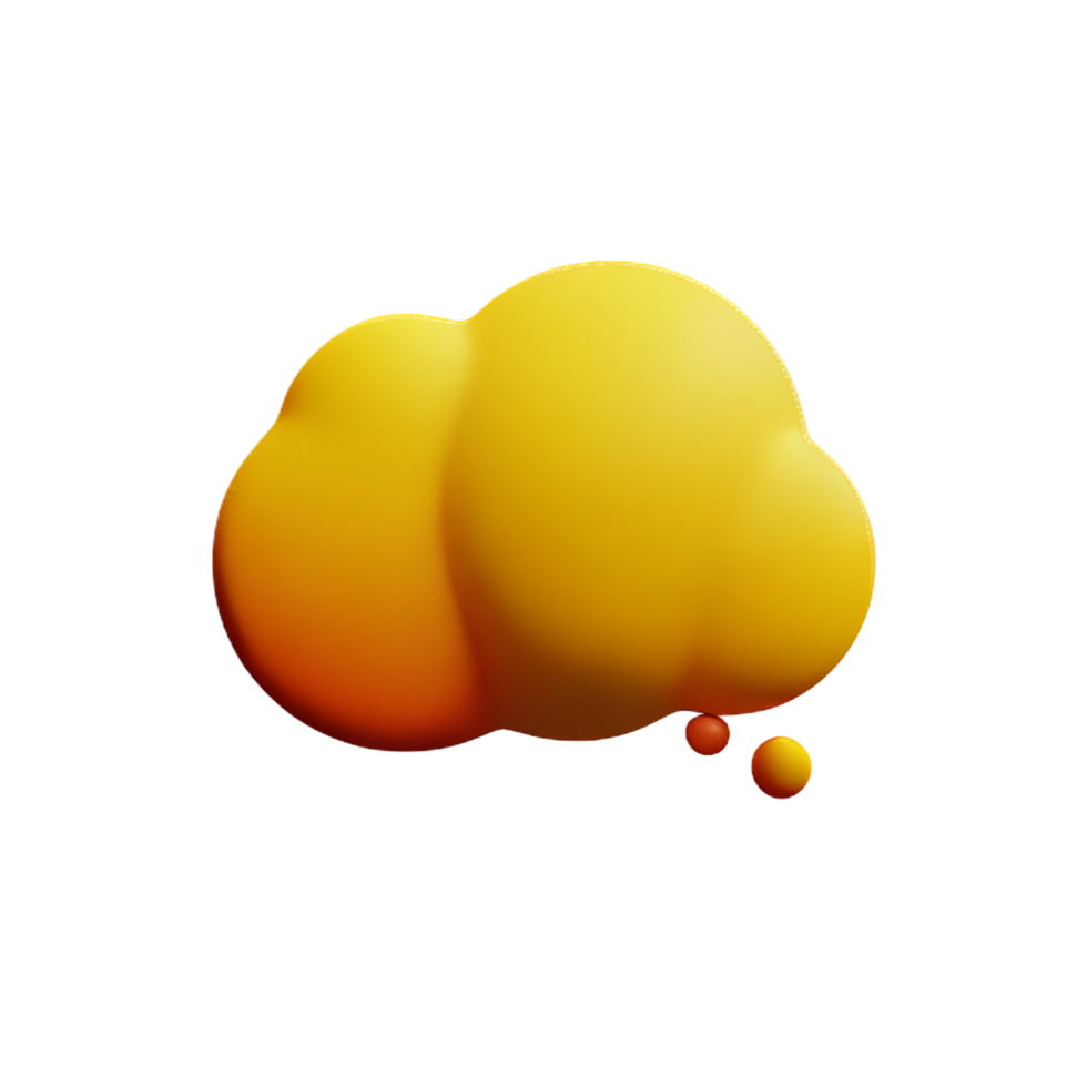 thought bubble 3d rendering icon illustration png