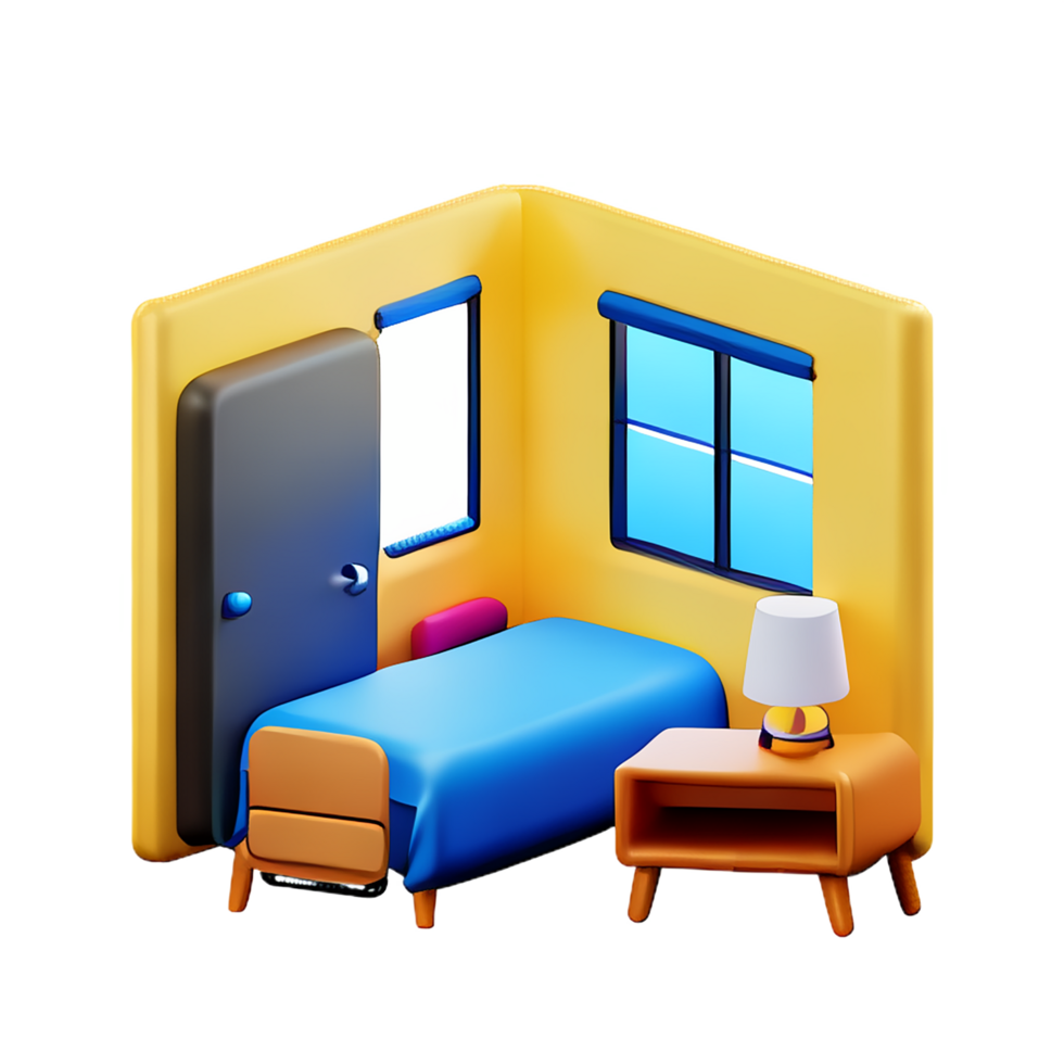 room 3d rendering icon illustration png