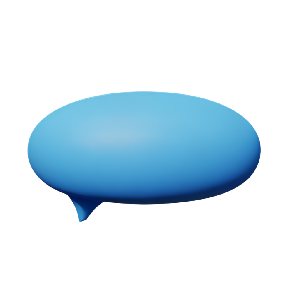 thought bubble 3d rendering icon illustration png