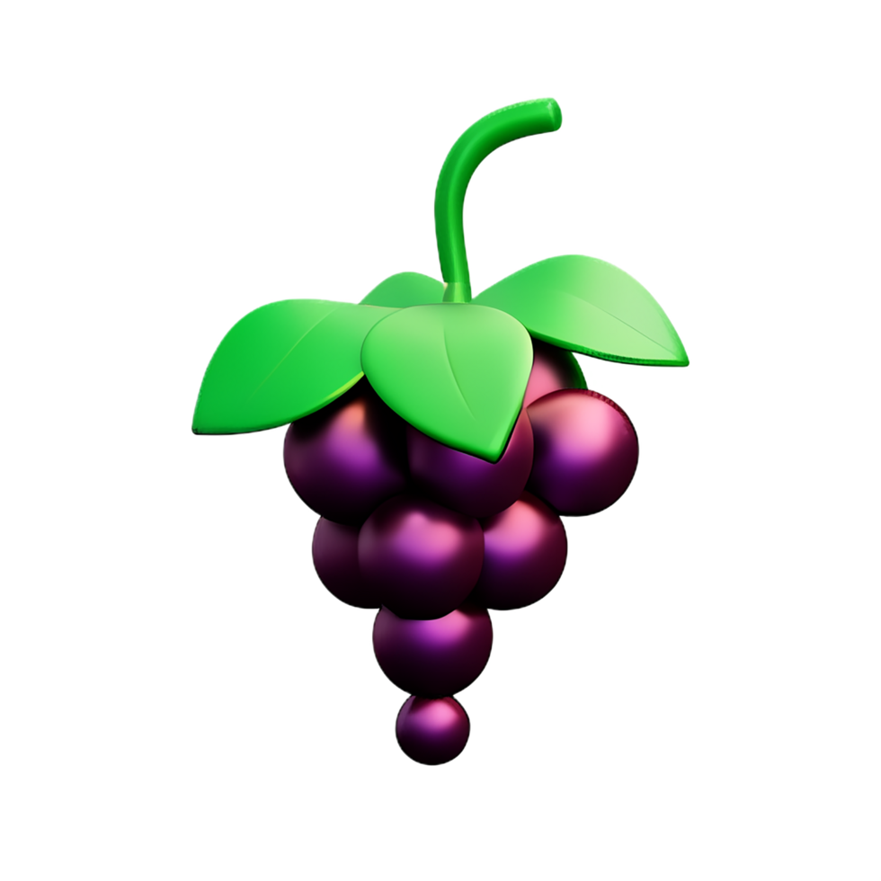 grape 3d rendering icon illustration png