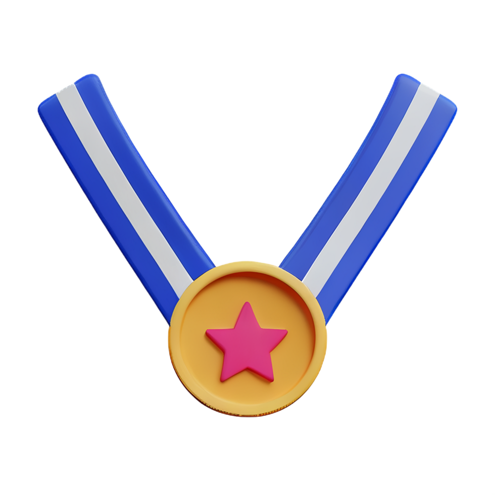 medal 3d rendering icon illustration png
