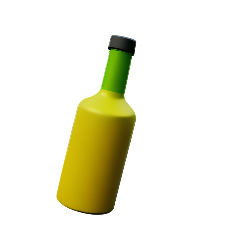 bottle 3d rendering icon illustration png