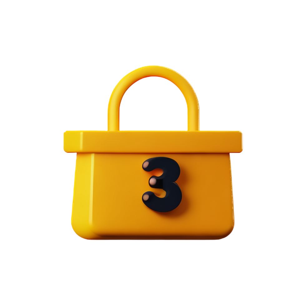 bag 3d rendering icon illustration png