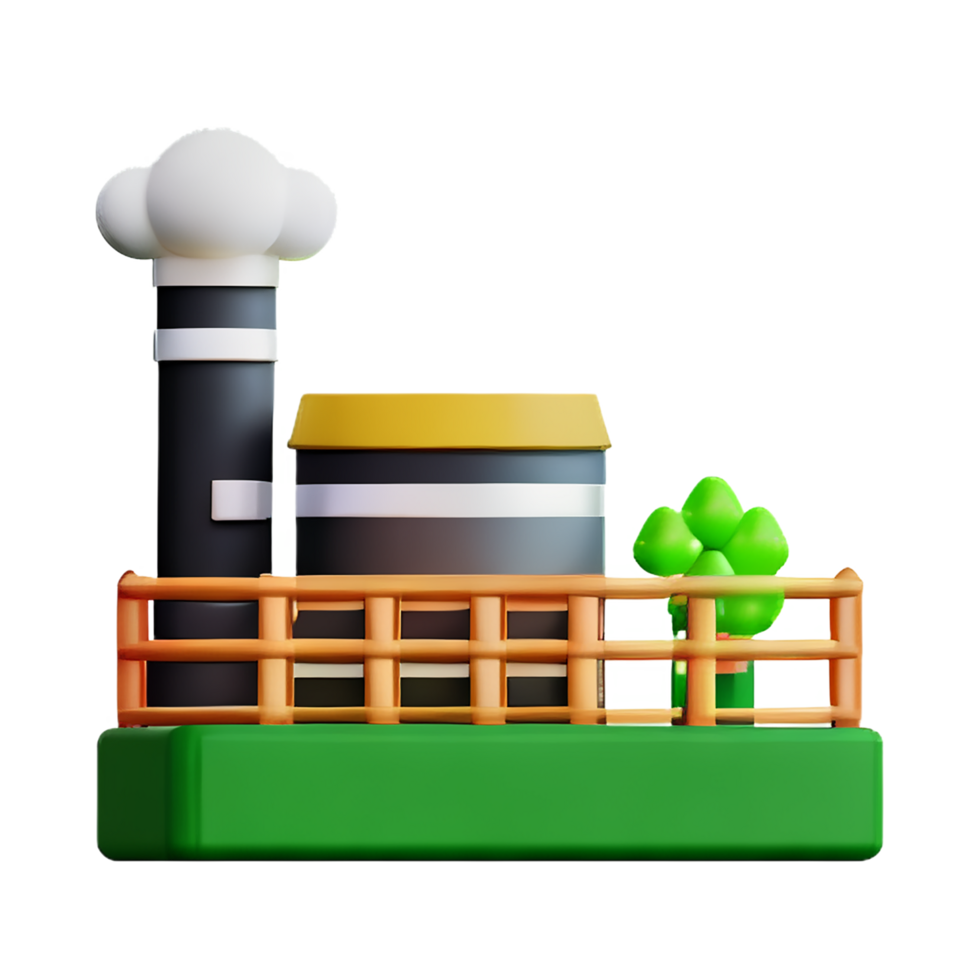 farm 3d rendering icon illustration png