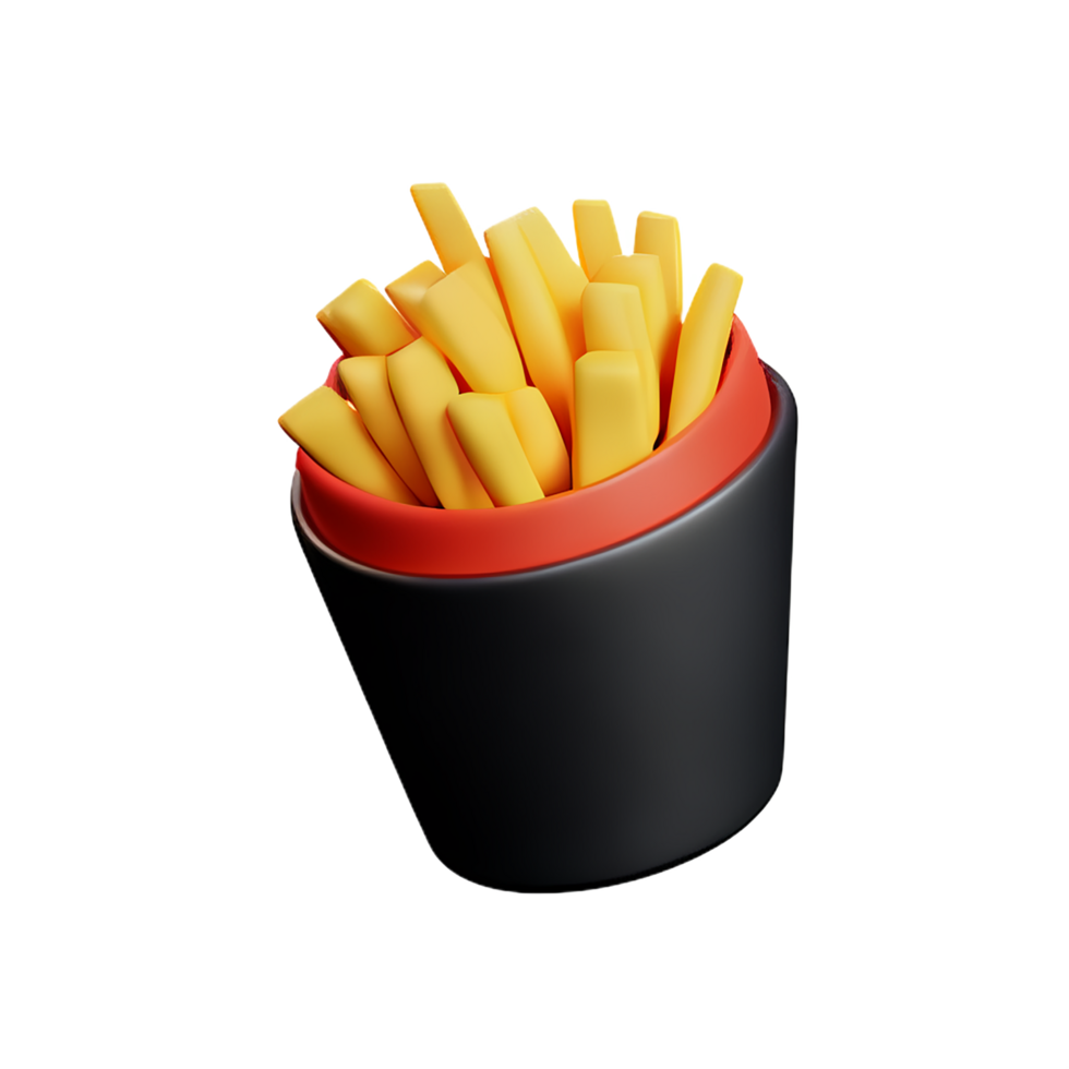 fast food 3d rendering icon illustration png