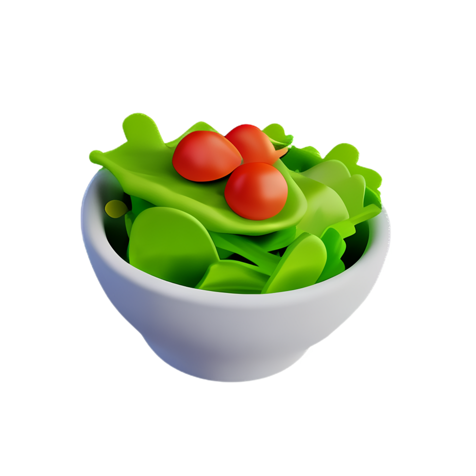 salad 3d rendering icon illustration png