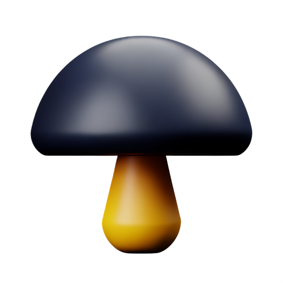 mushroom 3d rendering icon illustration png