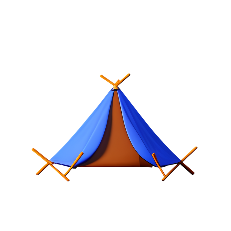 camping 3d rendering icon illustration png