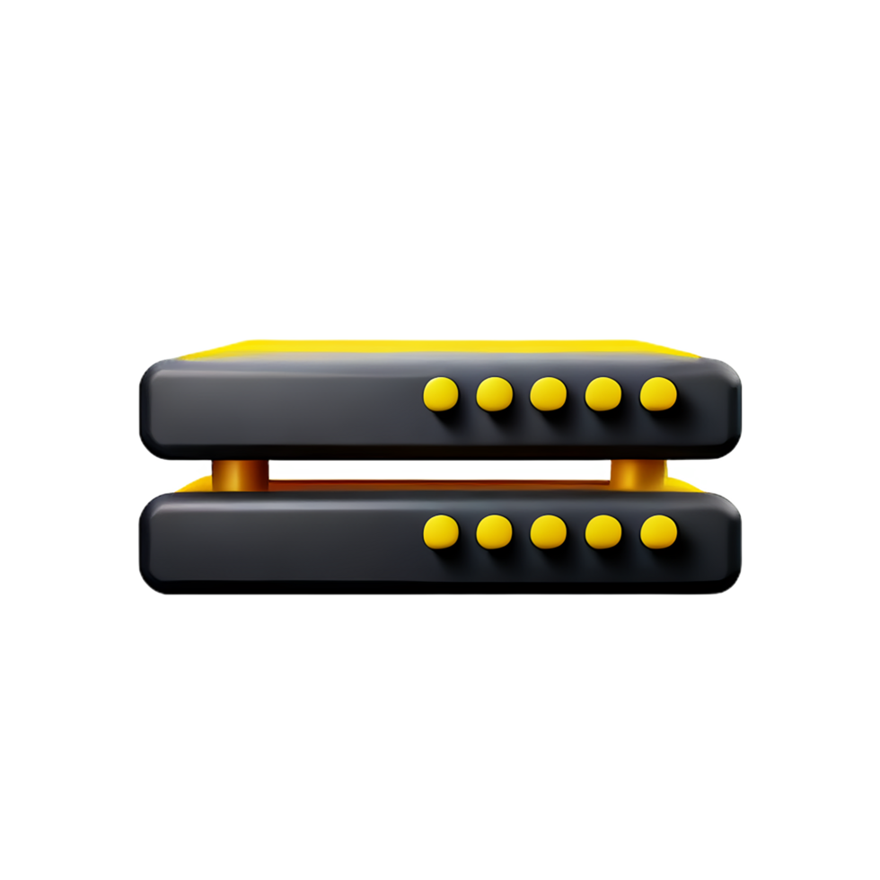 server 3d rendering icon illustration png
