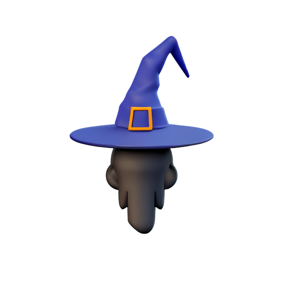 witch 3d rendering icon illustration png