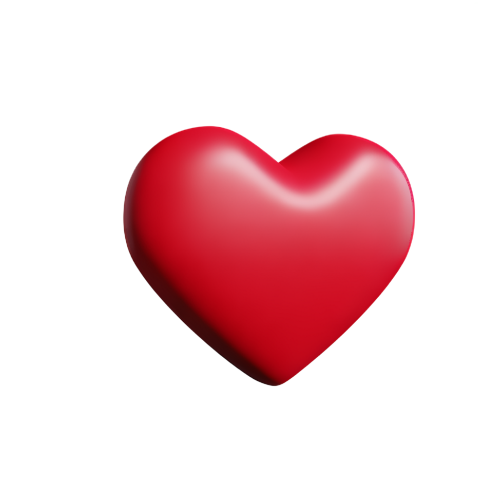 heart line 3d rendering icon illustration png