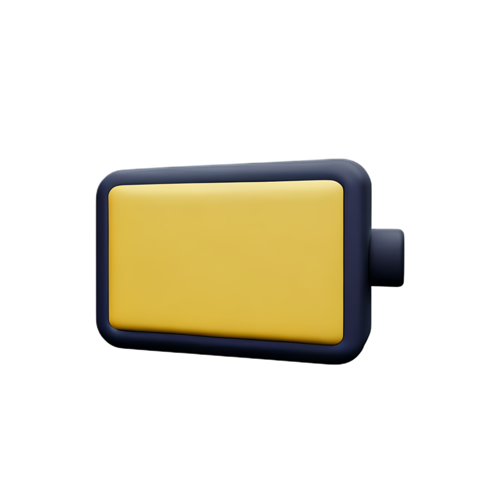 battery 3d rendering icon illustration png