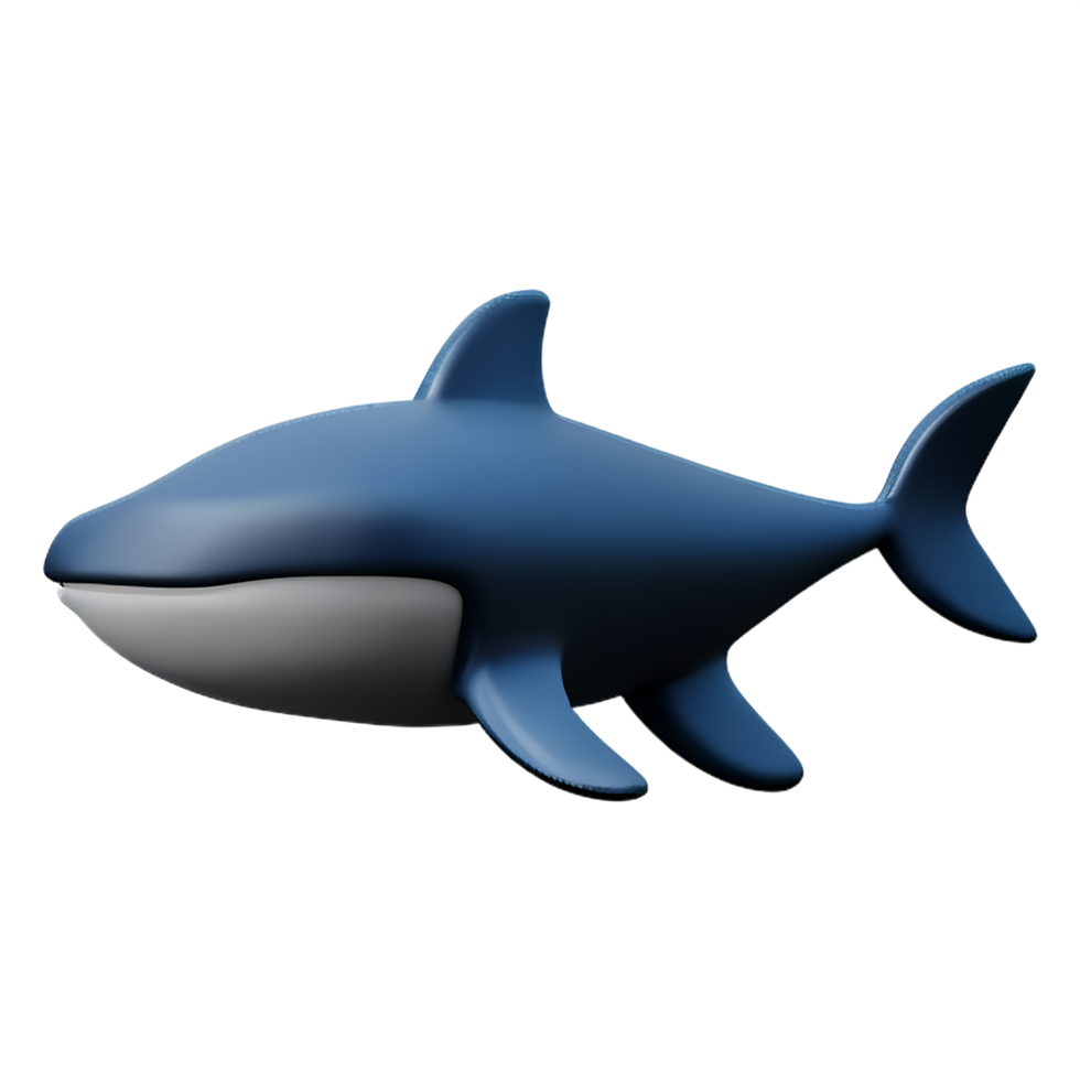 whale 3d rendering icon illustration png