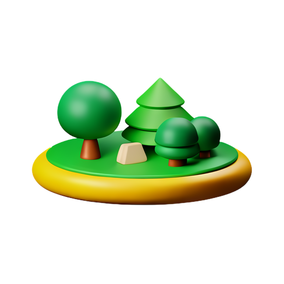 jungle 3d rendering icon illustration png