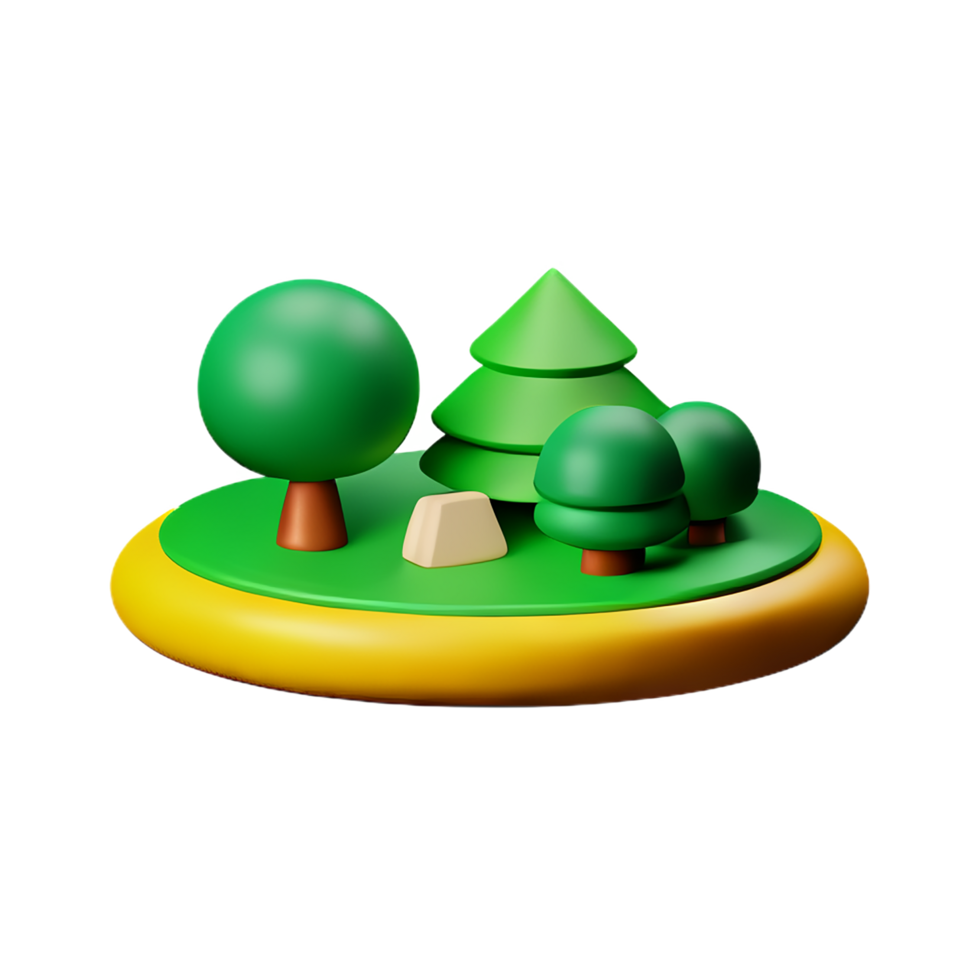 jungle 3d rendering icon illustration 28574692 PNG