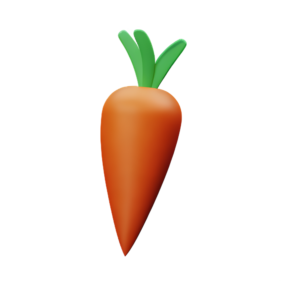 carrot 3d rendering icon illustration png