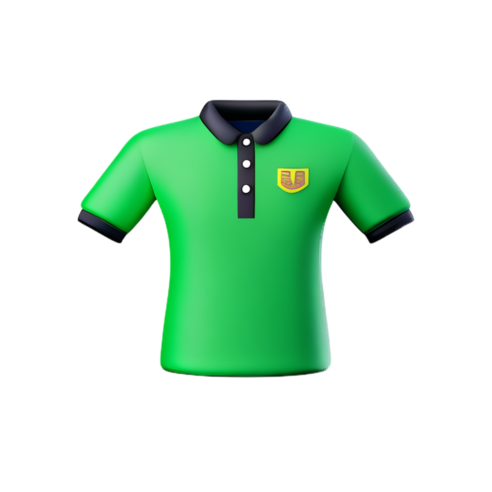 polo shirt 3d rendering icon illustration png