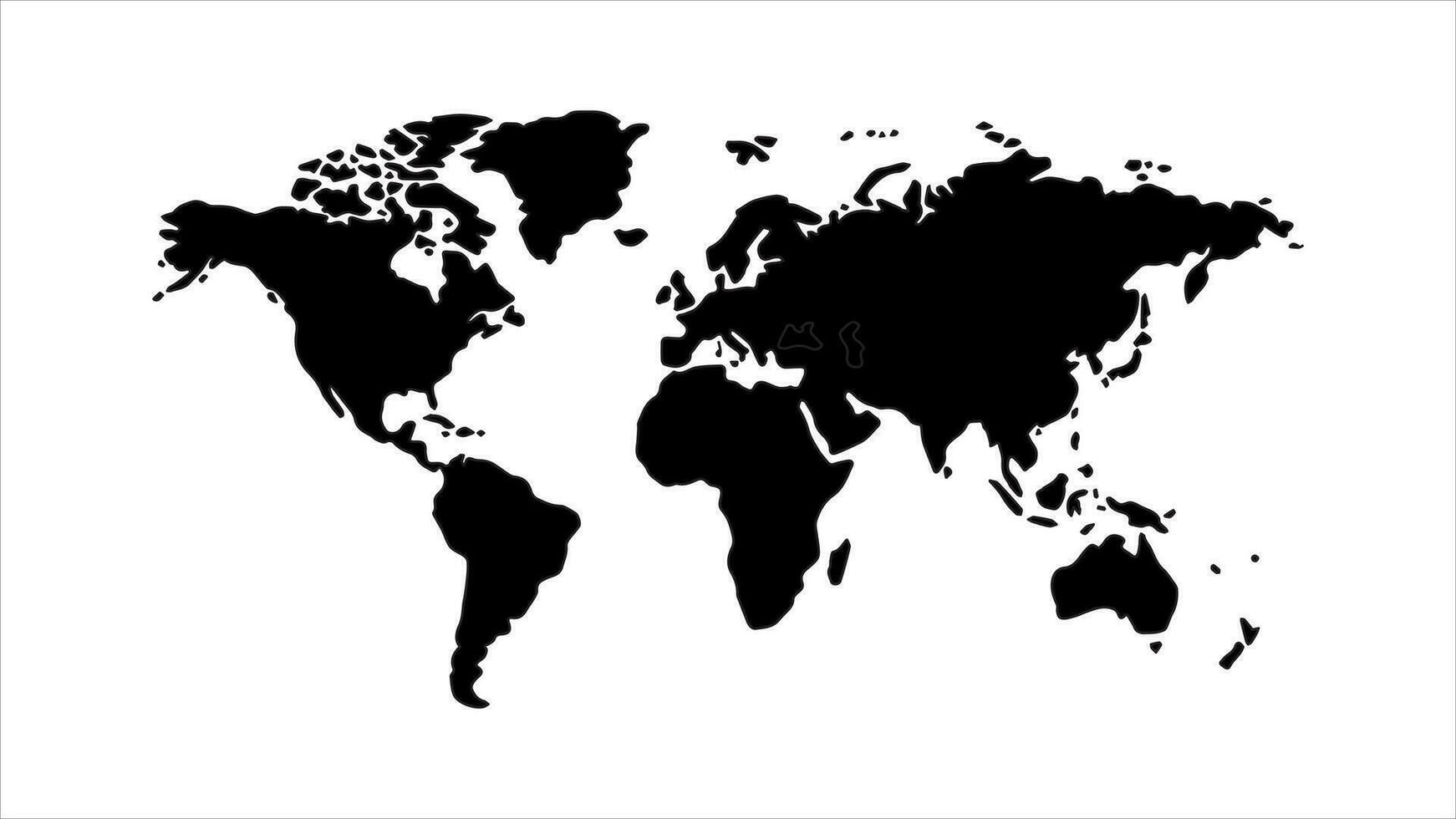 World map on white background vector