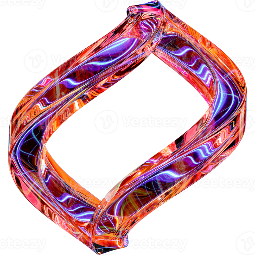 Abstract Lightning In Glass Shapes png