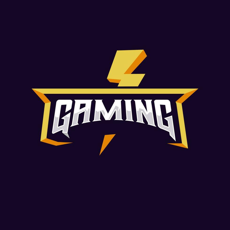 Storm Gaming Logo isolated on dark background vector