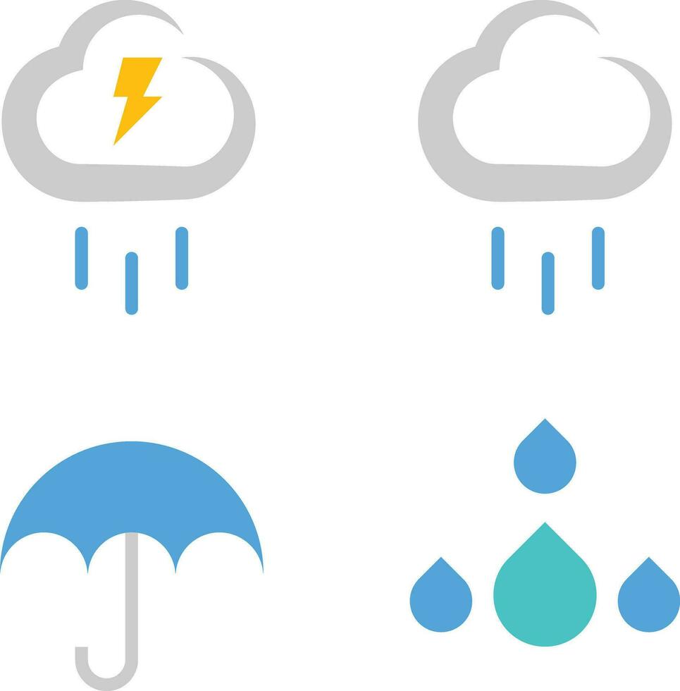 Illustration of equipment and nature in the rainy season vector