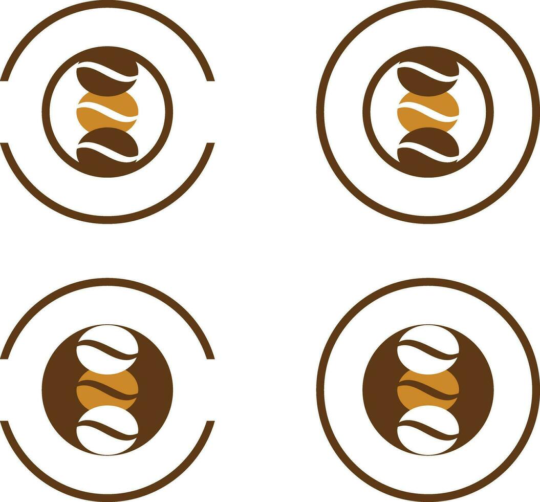 cafetería logo modelo con circulo Insignia estilo vector