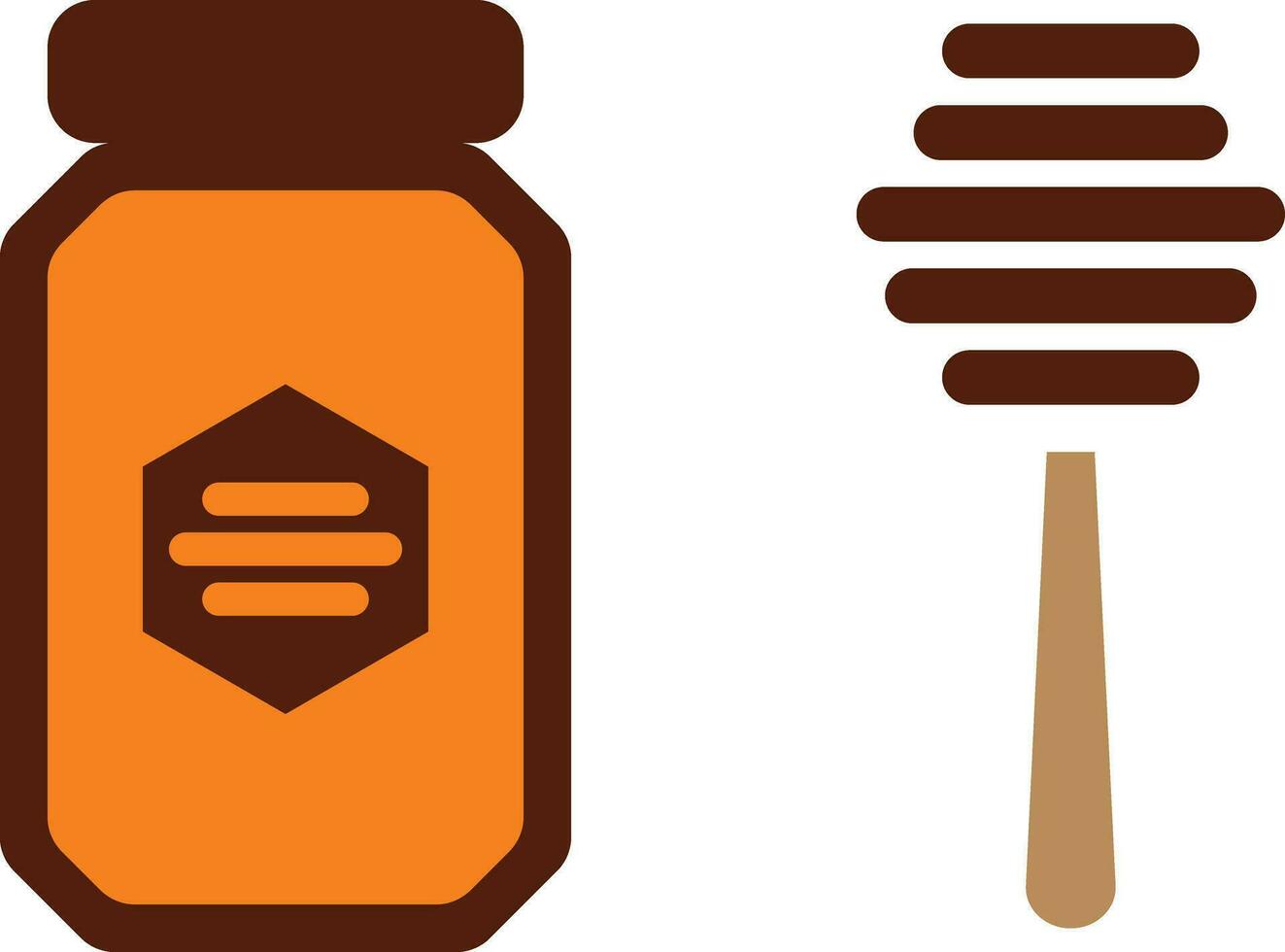 Illustration of a healthy honey drink vector