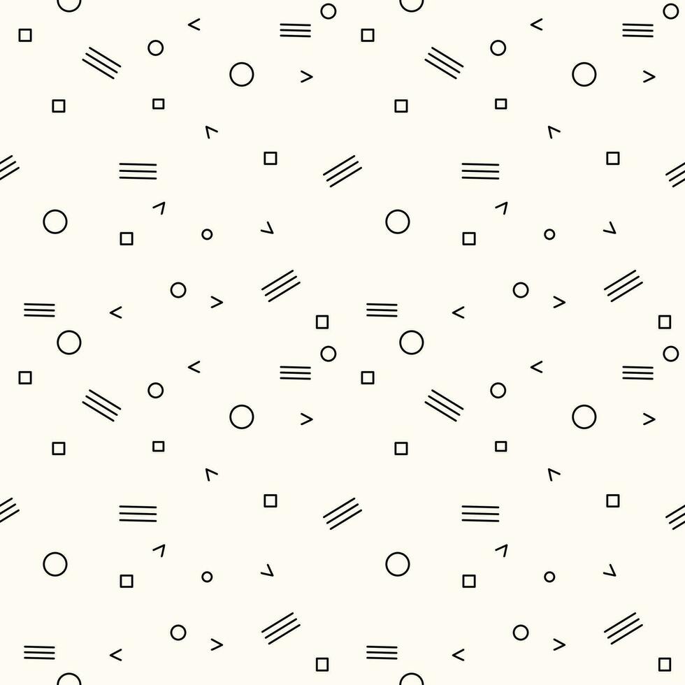 Geometric draw seamless pattern Background vector