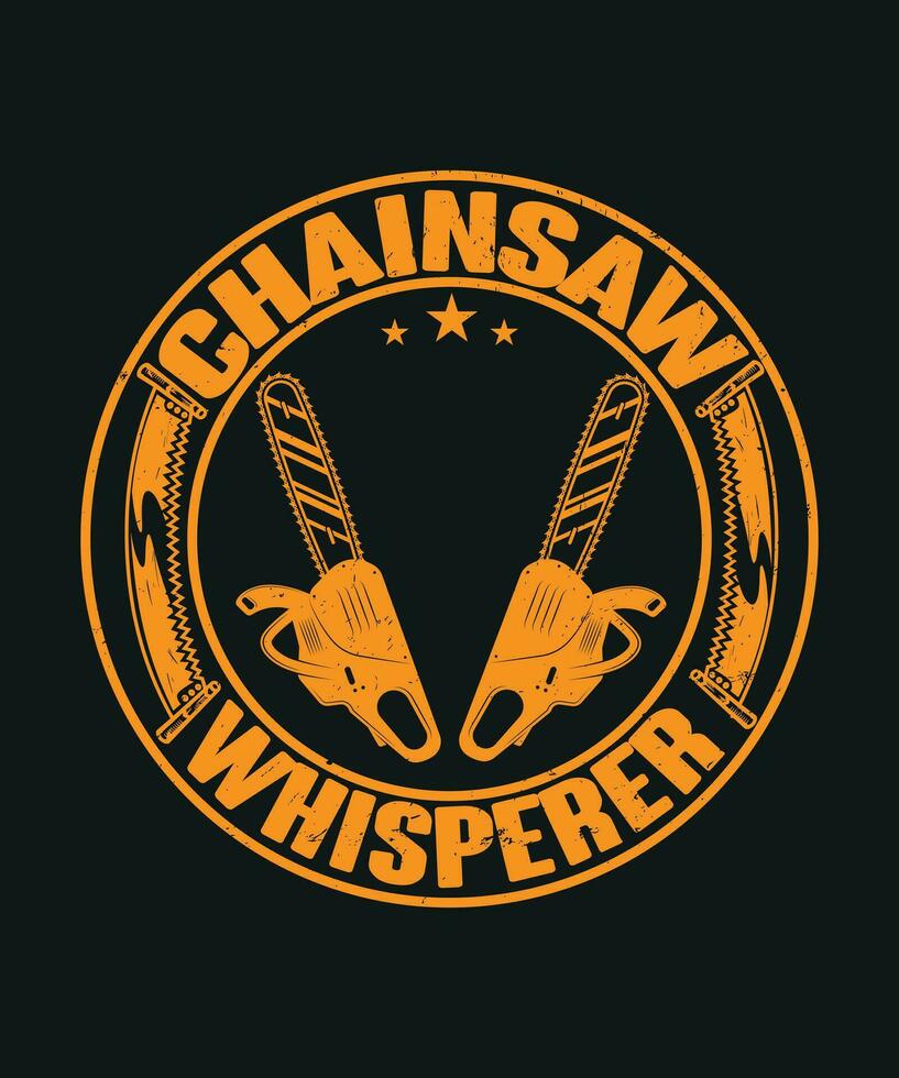 Chainsaw whisperer vector design