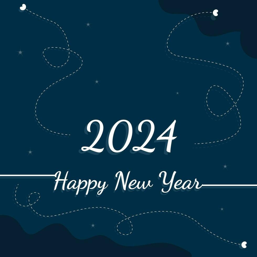 2024 number for Happy New Year vector