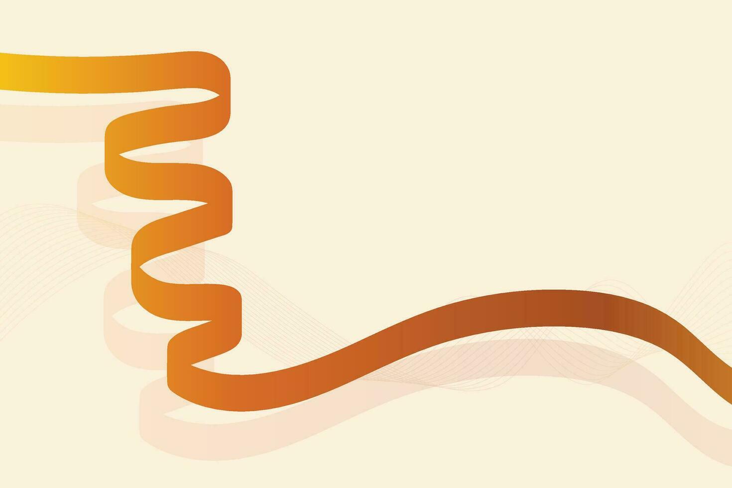 Wavy golden silk ribbon flow illustration vector